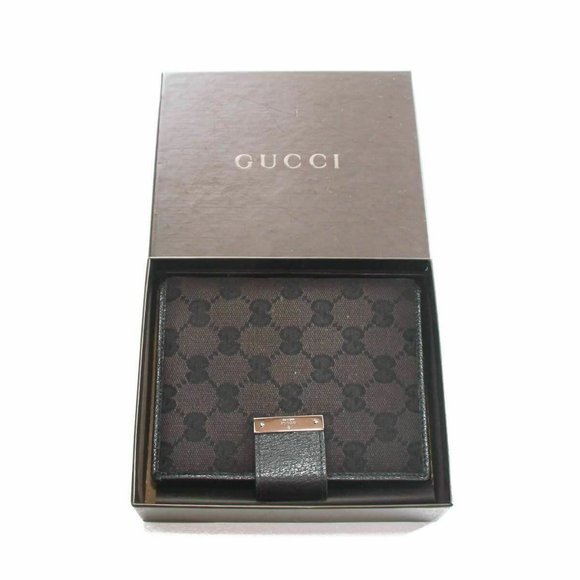 Gucci Web Black GG Logos Pattern Agenda Notebook - Picture 3 of 14
